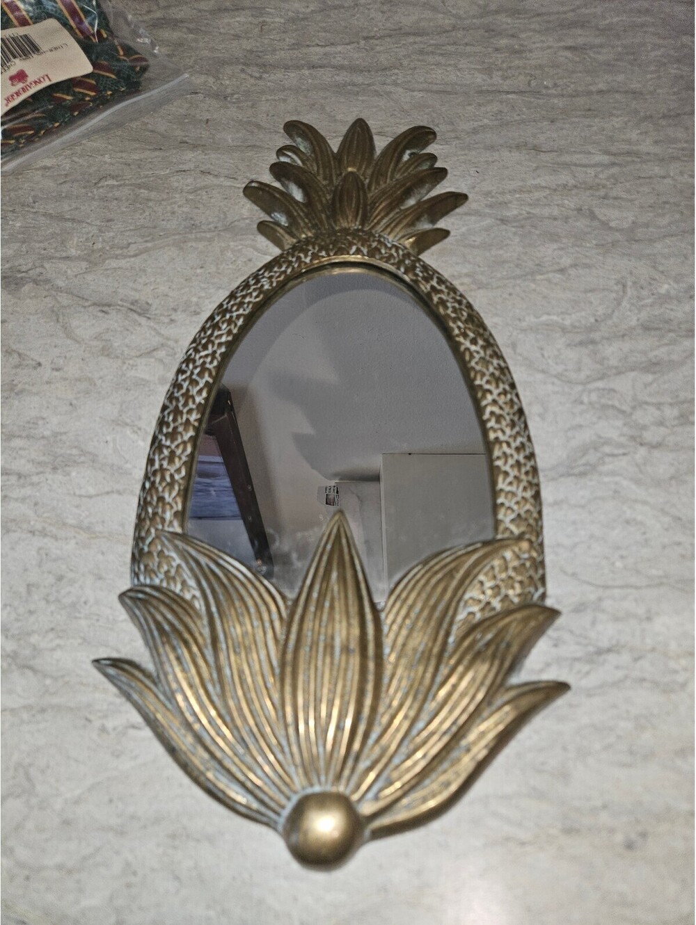Vintage brass Pineapple Shaped Decorative Wall Mirror